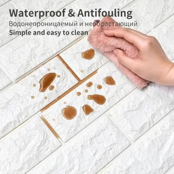3D Self Adhesive Brick Wallpaper Waterproof 70cm Wide 1m 5m Or 10m Lengths For Living Room Bedroom Kids Room Decor - Simples Market