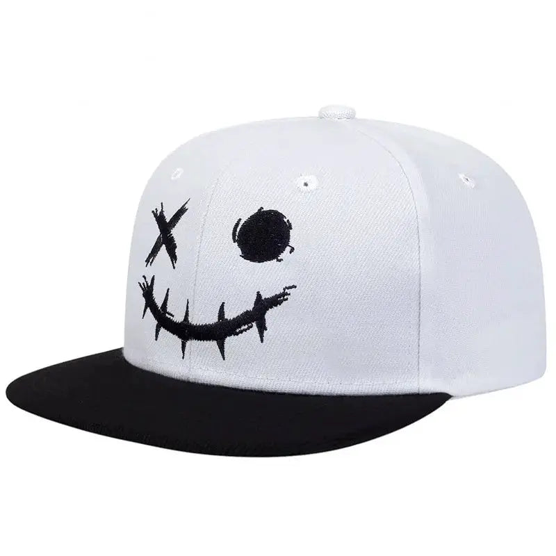 Unisex Ghost Expression Embroidery Hip Hop Baseball Cap Sun Protection Adjustable Outdoor Casual Hat