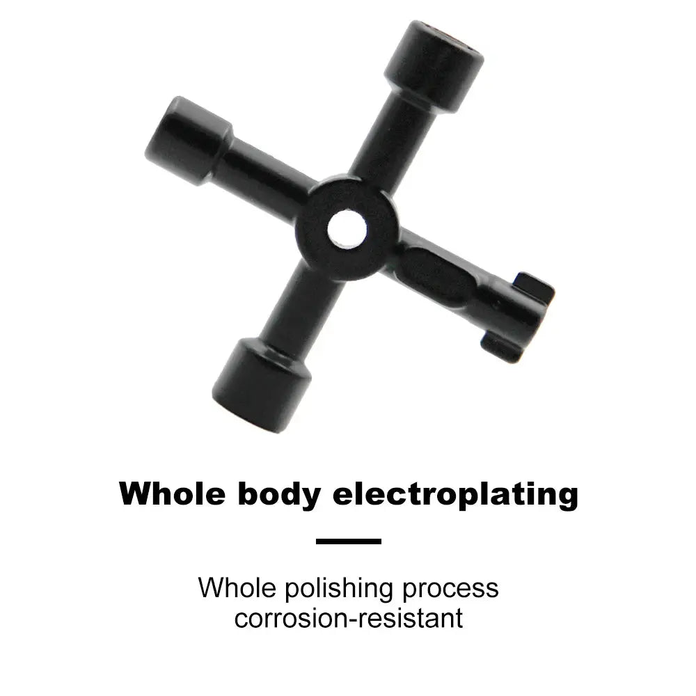 Portable 4 In 1 Hand Screwdriver Socket Water Meter Key Valve Wrench Tool For Home Repair And DIY
