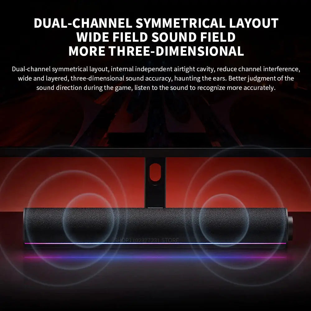 Xiaomi Redmi computer speaker in black with RGB ambient lighting, Bluetooth 5.0, built-in microphone