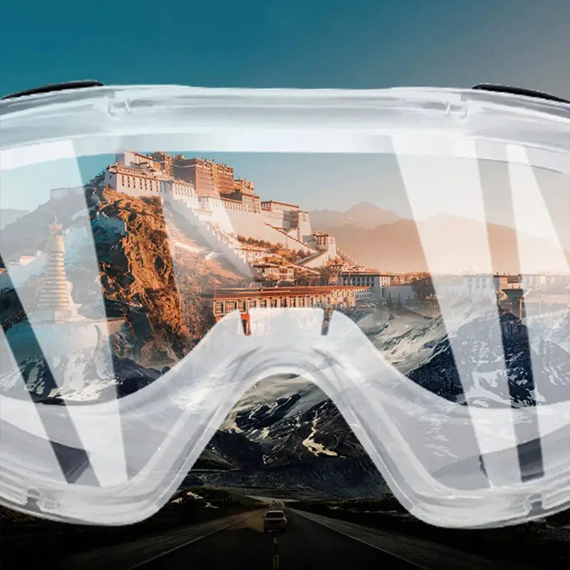 Anti Fog Splashproof Dustproof Windproof Sandproof Sports Goggles For Riding And Skiing Transparent Glasses