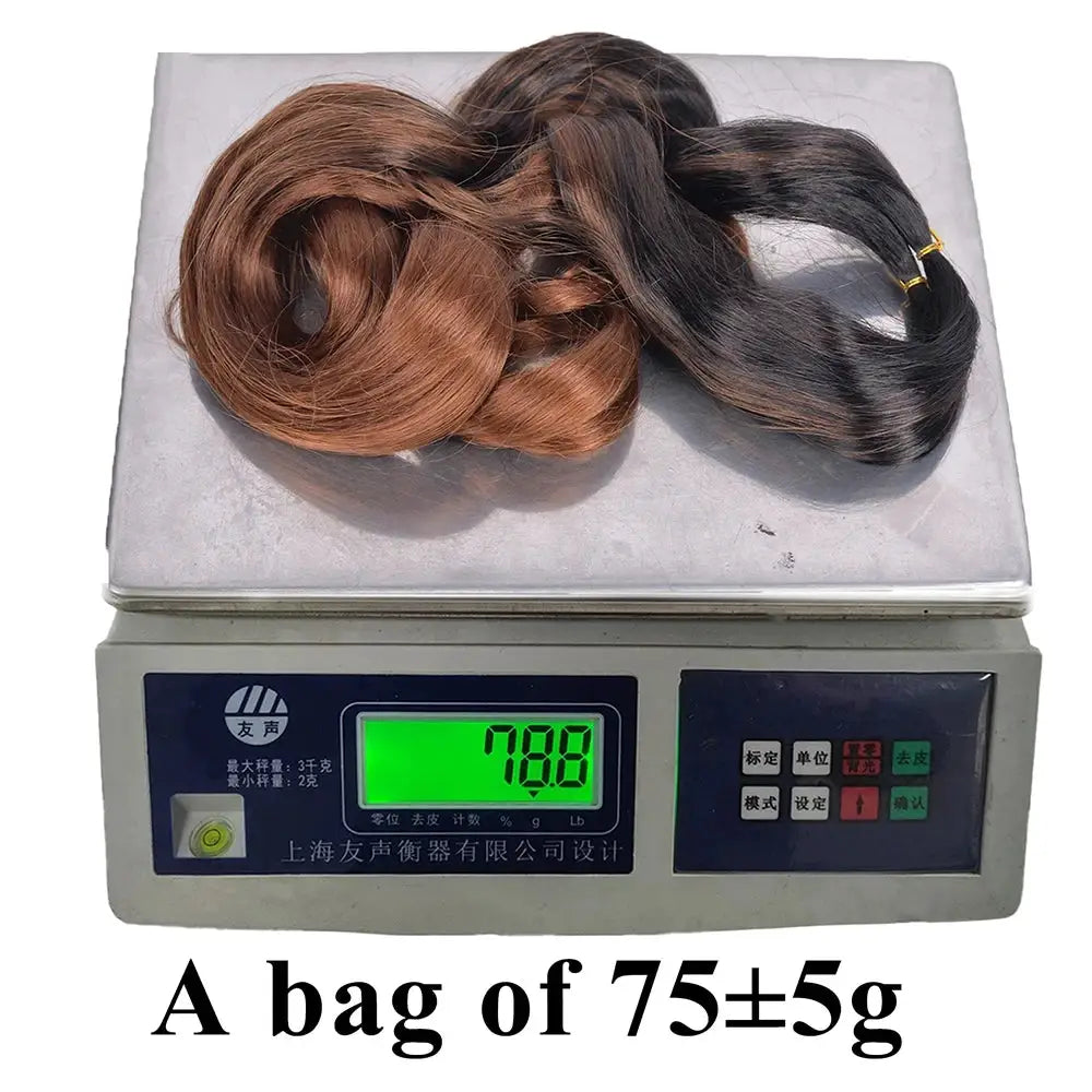 French Curls braiding hair 24-inch synthetic spiral curls, two brown and black bundles