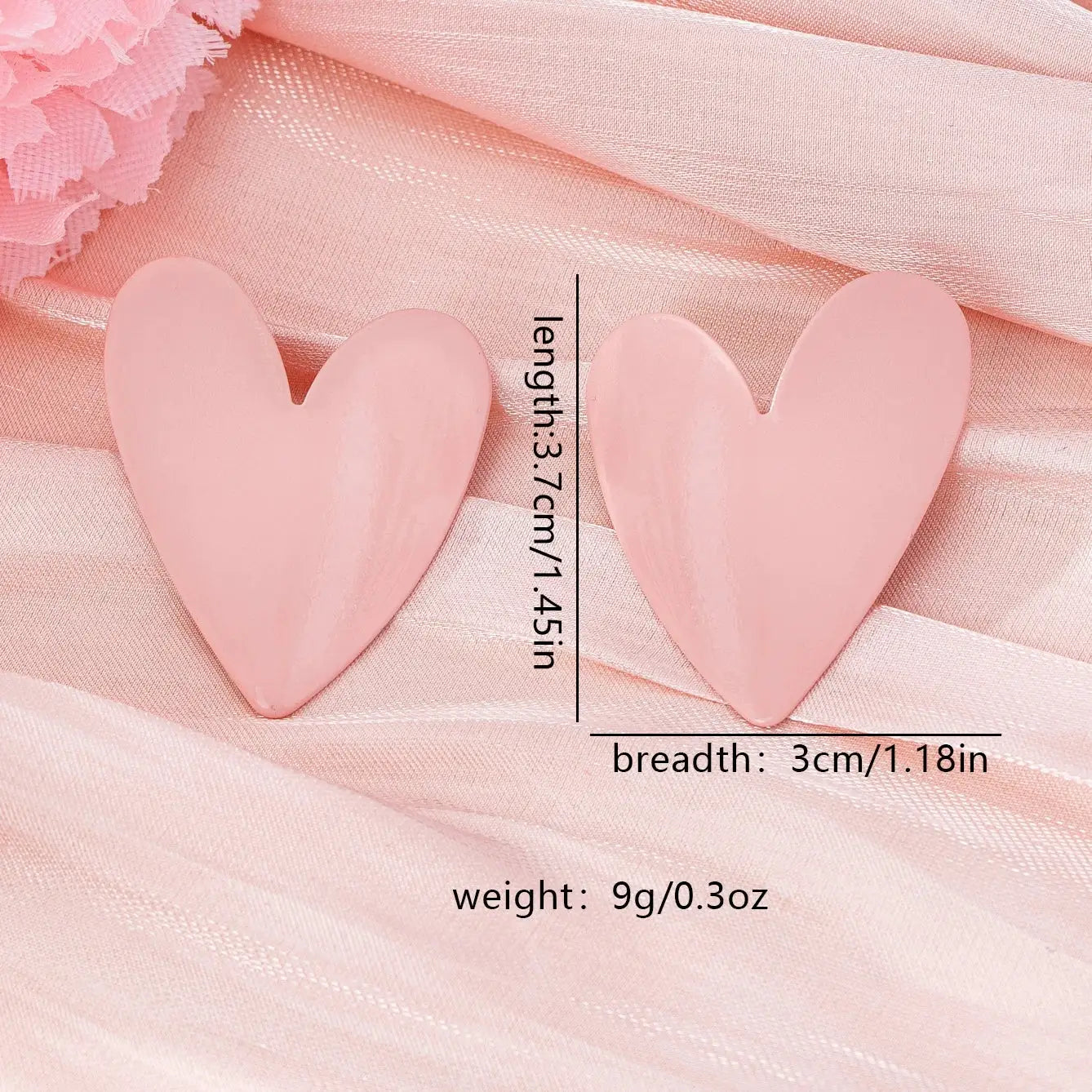 Smooth Irregular Heart Shaped Earrings For Women Elegant Stud Jewelry For Everyday And Vacation Wear