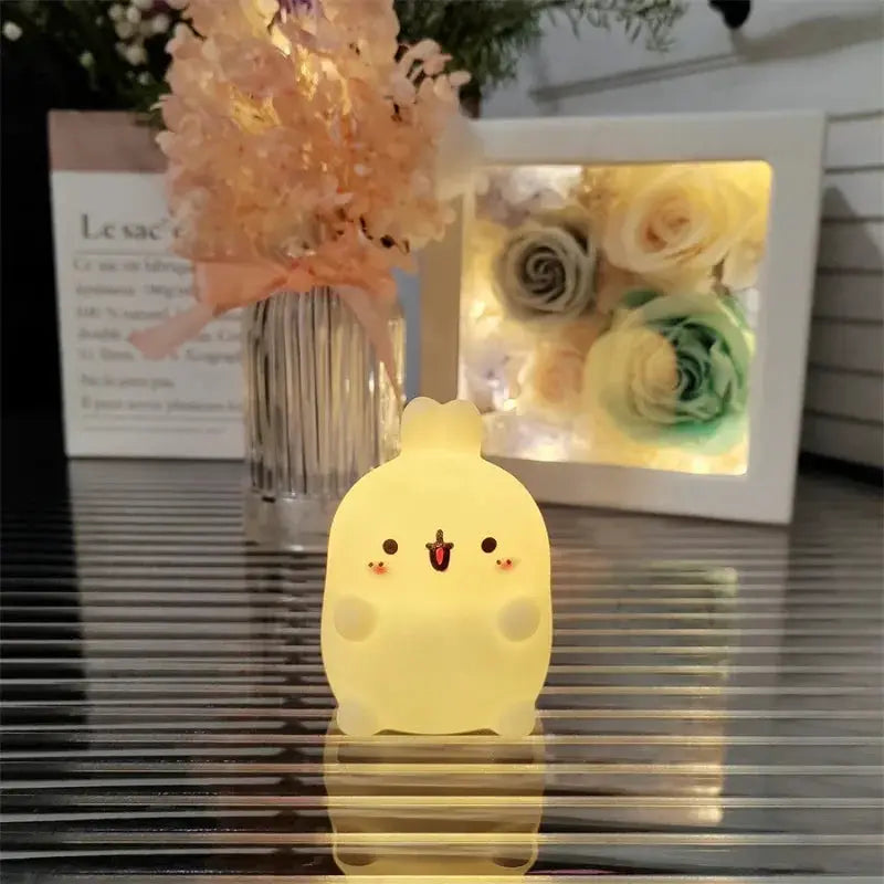Rabbit Night Light Battery Powered LED Table Lamp For Bedroom No Plug Required Cozy Atmosphere
