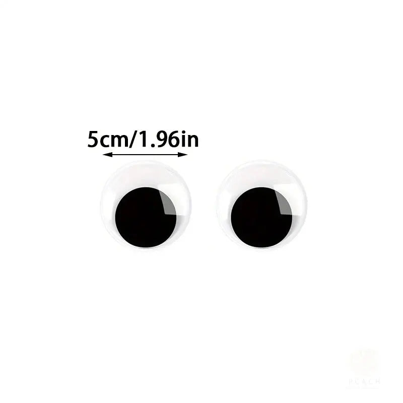 One Pair Self Adhesive Googly Eyes Large Black Plastic Fridge Wall Sticker DIY Scrapbook Dolls Eyeball