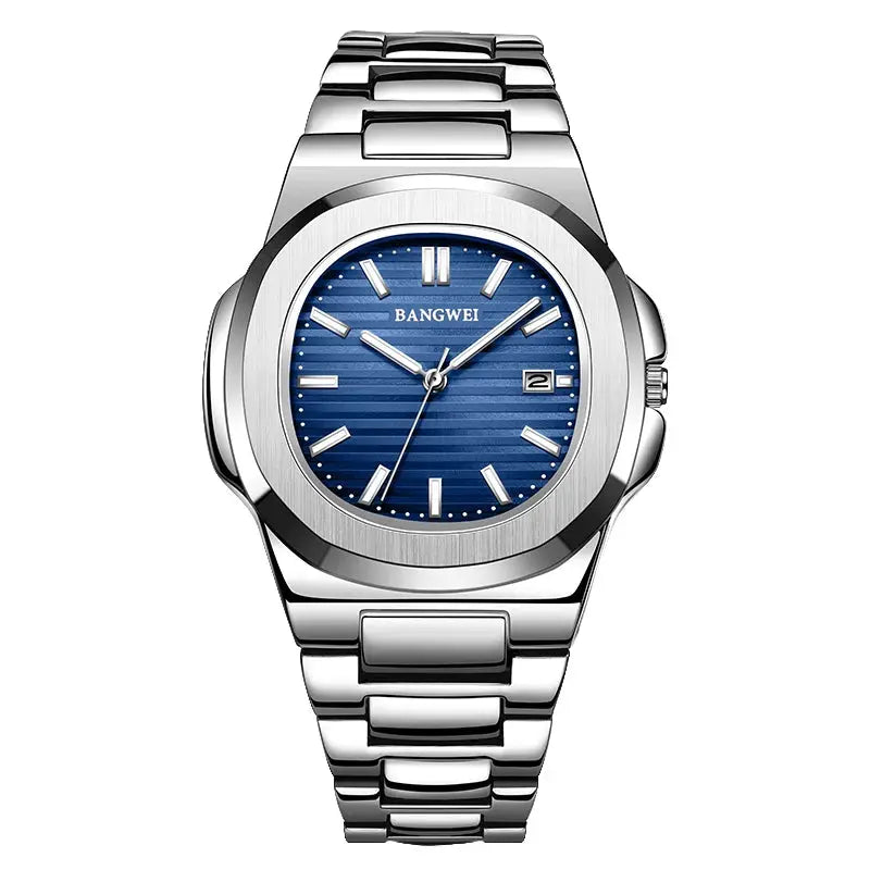LIGE Luxury Fashion Diver Watch For Men 30ATM Waterproof Quartz Date Stainless Steel Wristwatch
