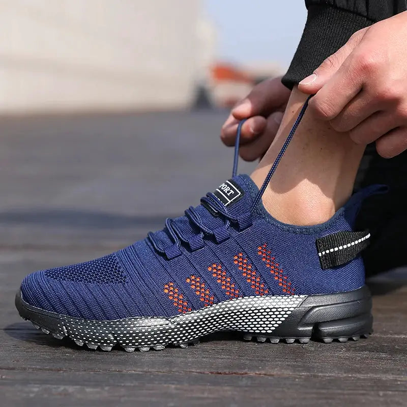 Men's Mesh Casual Sneakers Lightweight Breathable Slip On Shoes With Soft Soles For Everyday Comfort And Training