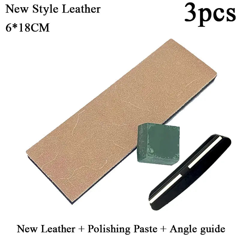 Thickened Non Slip Base Diamond Stone Kitchen Knife Sharpening System 15 Degree Sharpener Whetstone Leather Polishing