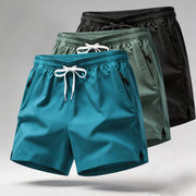 Men's Quick Dry Running Shorts With Drawstring And Zip Pockets For Athletic Workouts And Gym Sessions