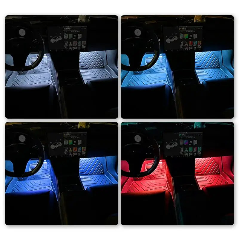 Car LED Interior Atmosphere Light USB Ambient Lamp Foot Light For Vehicle Decoration Backlight Cigarette Lighter