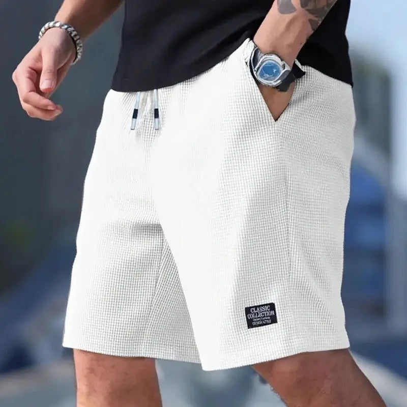 Men's Casual Shorts Breathable Textured Fabric For Beach And Sports And Daily Wear