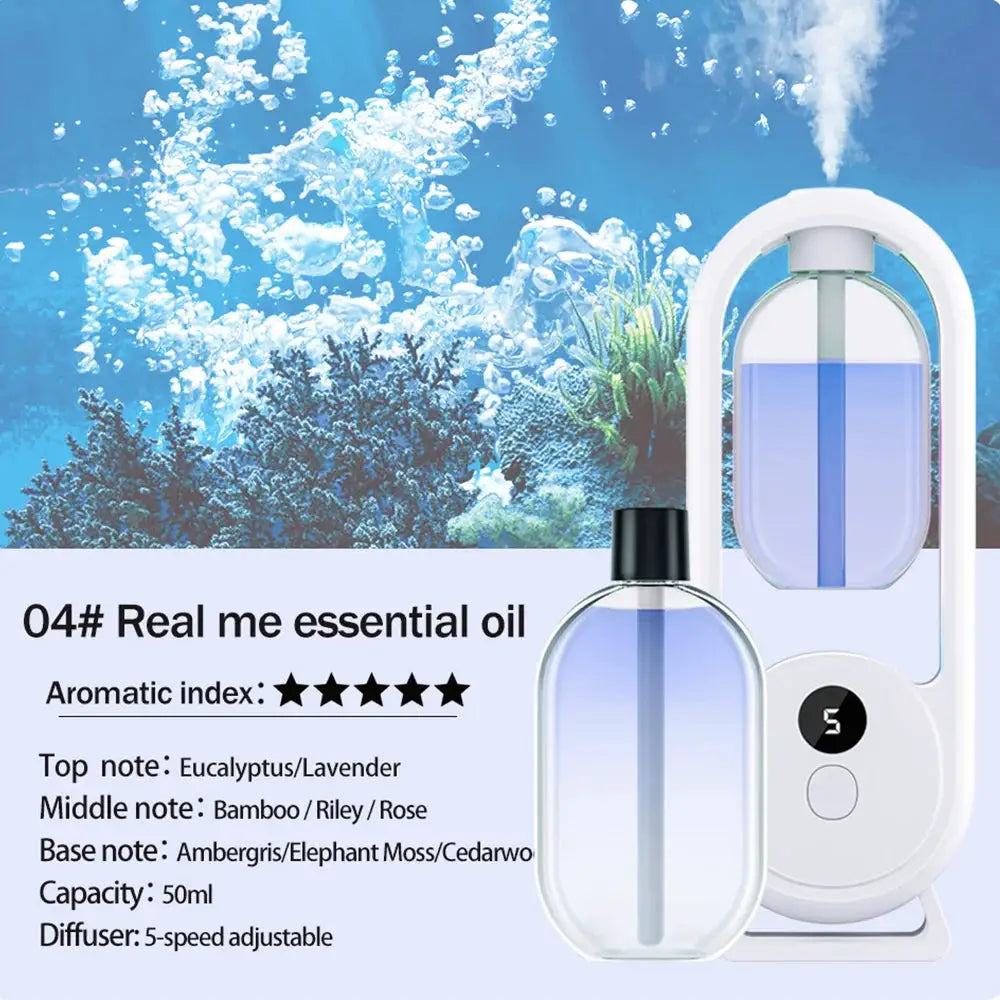 Rechargeable Portable Aroma Diffuser For Essential Oils Aromatherapy With Timed Spray Modes Odor Elimination