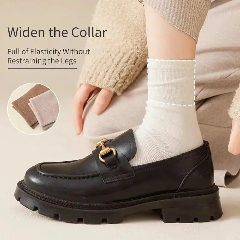 NovaLoom Women Mid Tube Socks 6 Pairs Gradient Colors Soft Polyester Blend For Spring And Summer Comfort