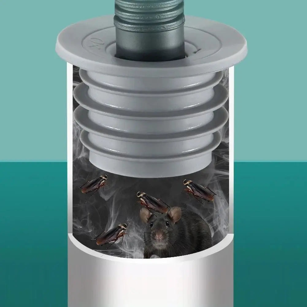 Washing machine drain pipe seal by Simples Market; gray flexible sealing ring for floor drains.
