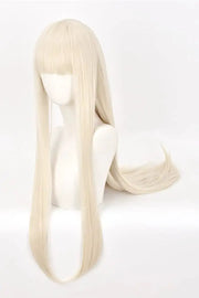 Creamy blonde long straight bangs cosplay wig by Simples Market for cosplay and Halloween