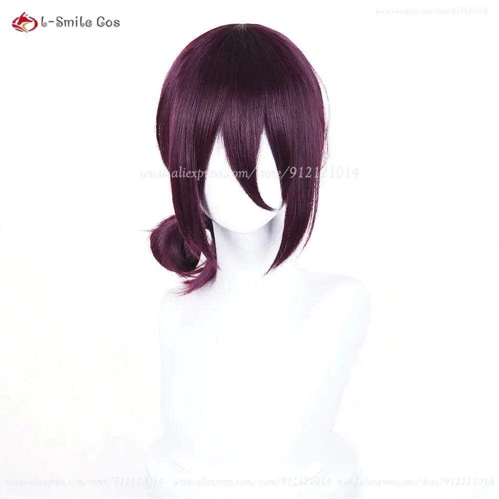 Anime Rezee cosplay wig, purple 45cm, heat-resistant synthetic hair, for women, Simples Market.