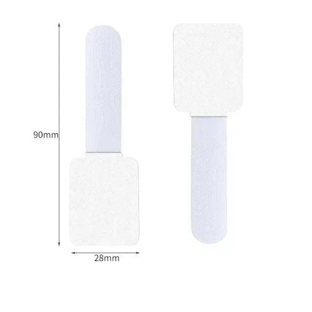 2-piece white nylon releasable cable organizer ties for wire management, 90mm long with 28mm base