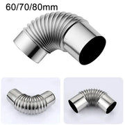 Leenkea 60 To 80mm Stainless Steel 90 Degree Elbow Chimney Liner Bend For Outdoor Camping Wood Stoves