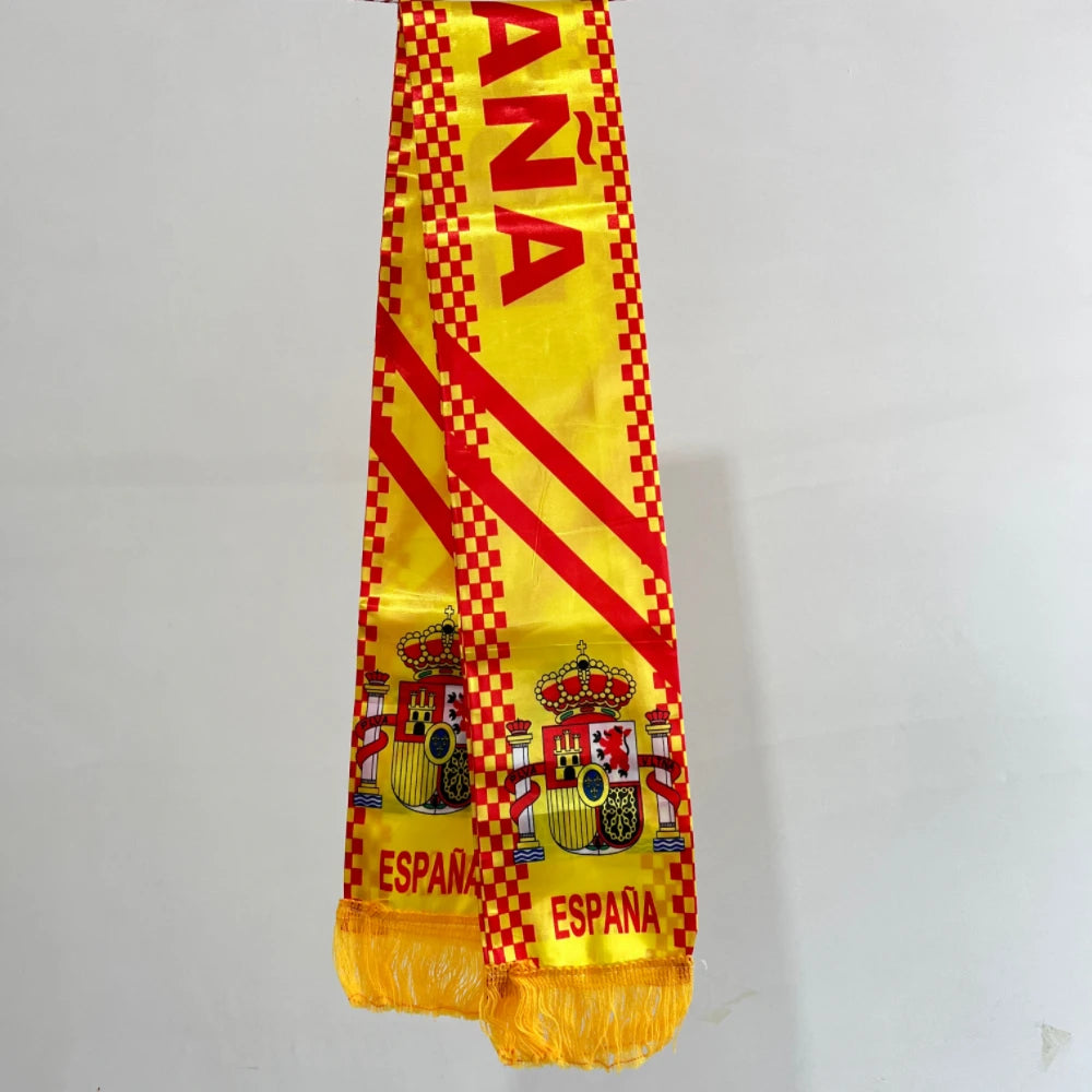 Double Sided Satin Scarf Flag USA Mexico Netherlands Iraq Haiti France