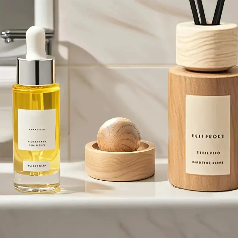 Wooden Mini Essential Oil Diffuser Car And Home Cute Natural Fragrance Diffuser For Bedroom Living Room Bathroom