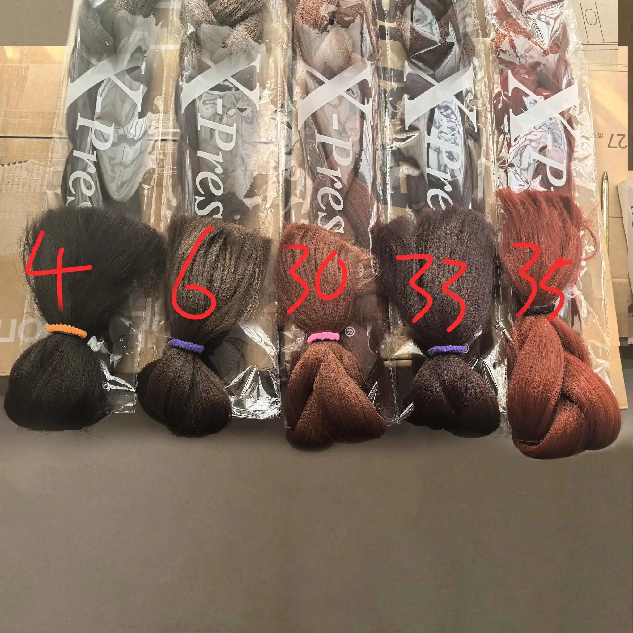 Simples Market 82-inch Kanekalon jumbo braiding hair; 165g, pre-stretched crochet extensions in assorted colors (6 bundles)