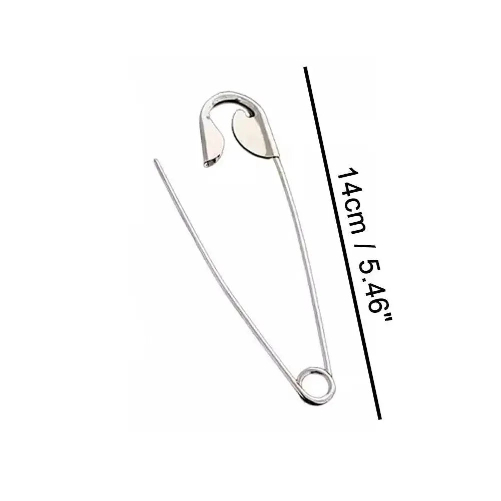 LuxeLocks Large Metal Safety Pin Hair Claw With Secure Slip Resistant Grip For All Hair Types