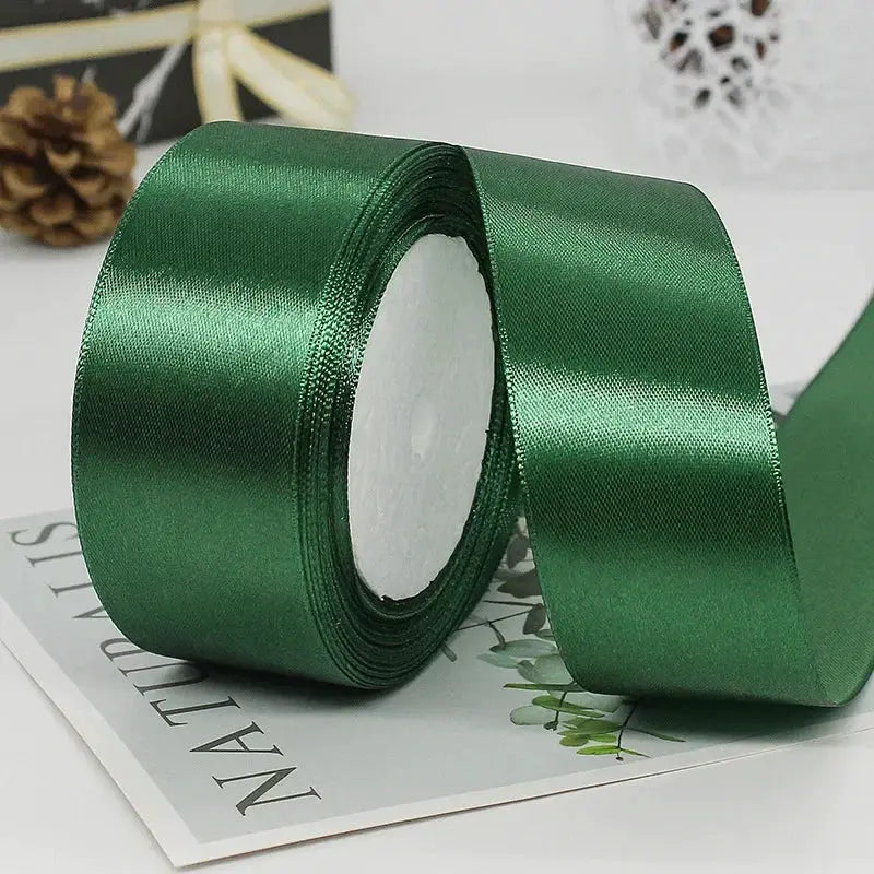 22 Meters Satin Ribbon Assorted Colors 6mm Wide 100 Percent Polyester Gift Wrap Craft Bow