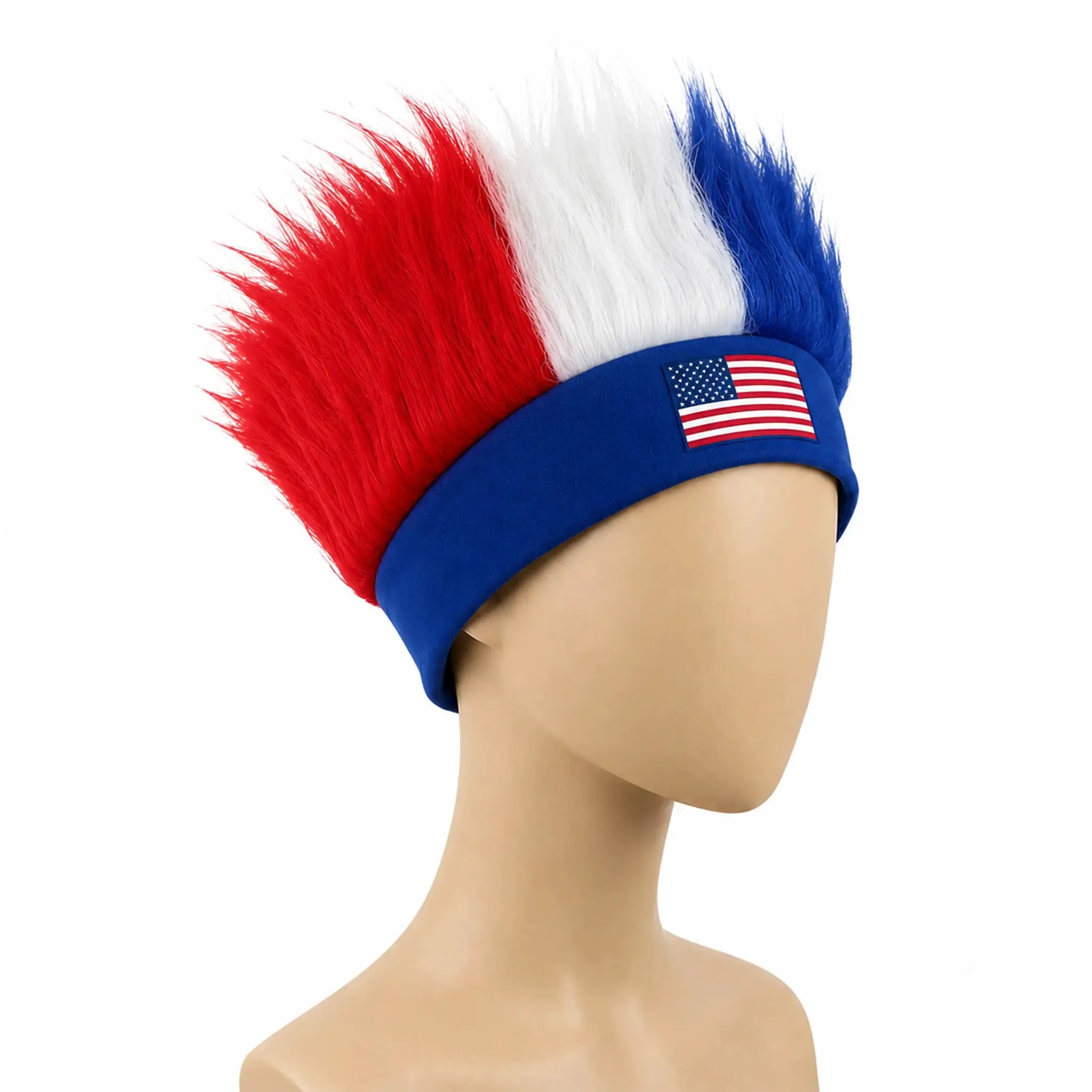 World Cup Wig With Logo In National Flag Colors For Brazil Argentina