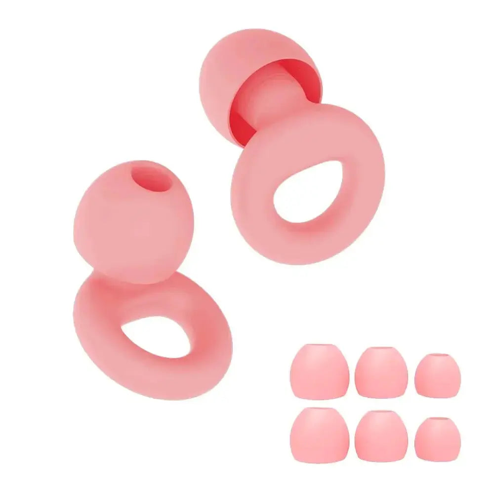 HUAK Quiet Ear Plugs Noise Reduction Reusable Hearing Protection 8 Soft Silicone Ear Tips XS S M L Sleep Swim Work