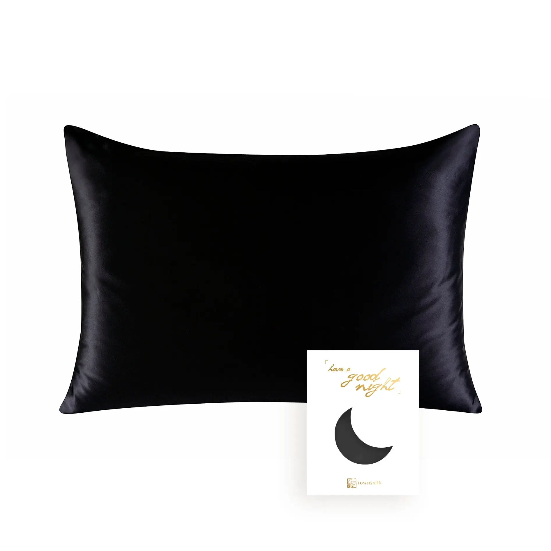 Mulberry silk pillowcase, black, 19 momme