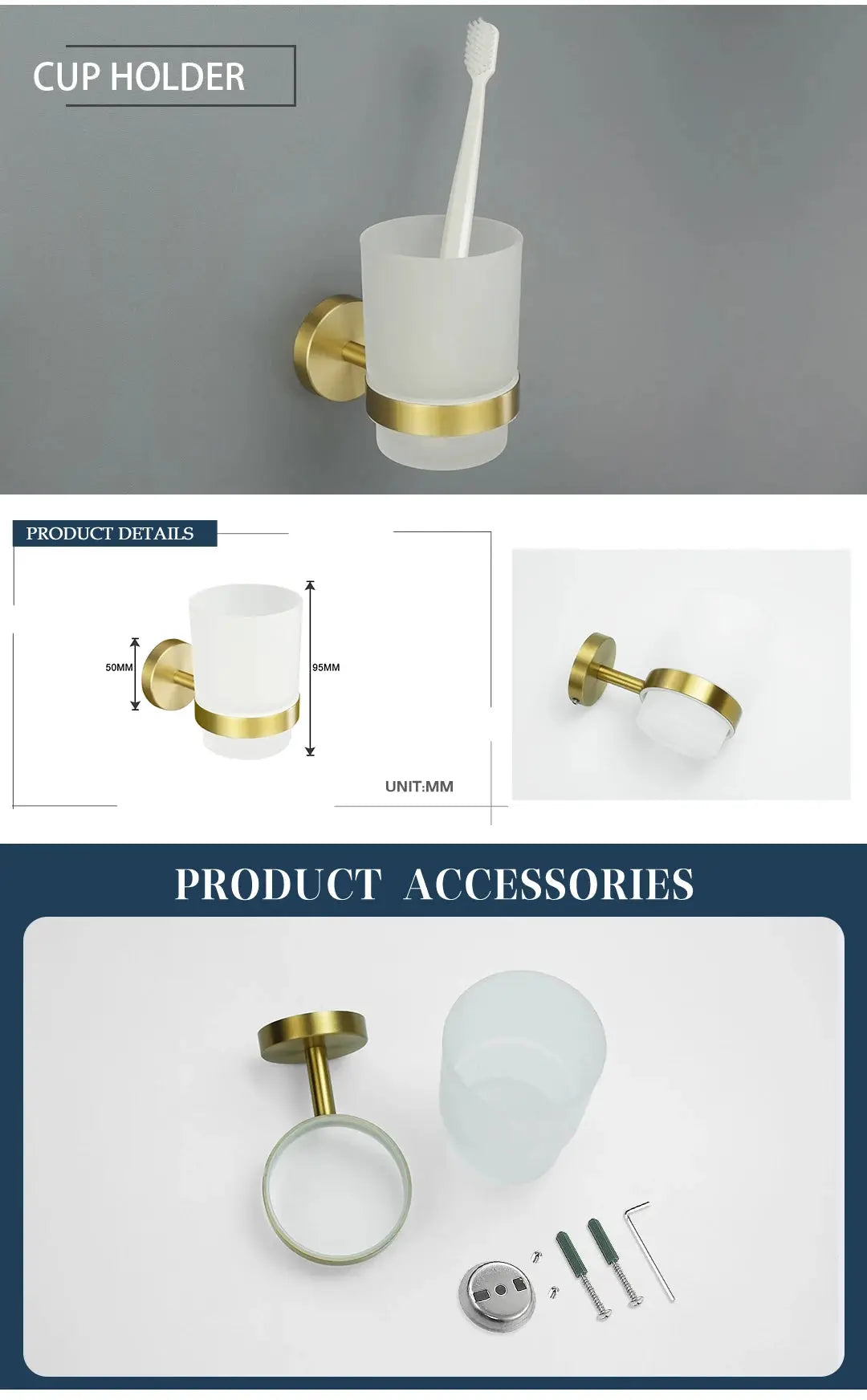 Brushed gold knurled brass bathroom accessories set with cup holder, towel ring, paper holder, robe hook
