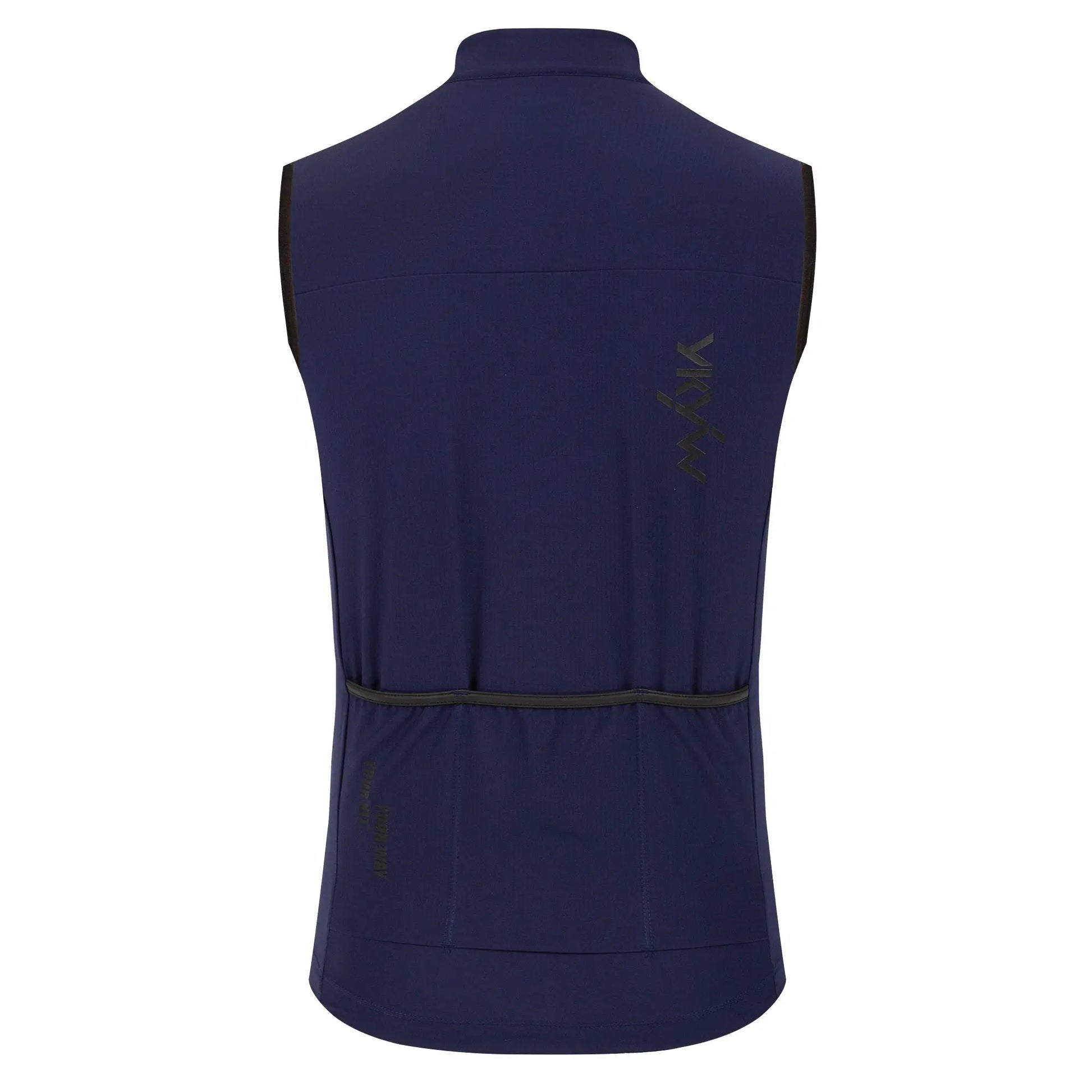 Men's cycling vest navy blue by Simples Market, sleeveless windproof fleece-lined windbreaker