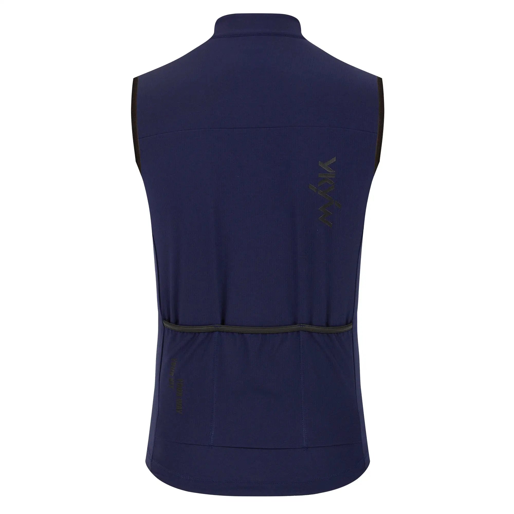 Men's cycling vest navy blue by Simples Market, sleeveless windproof fleece-lined windbreaker
