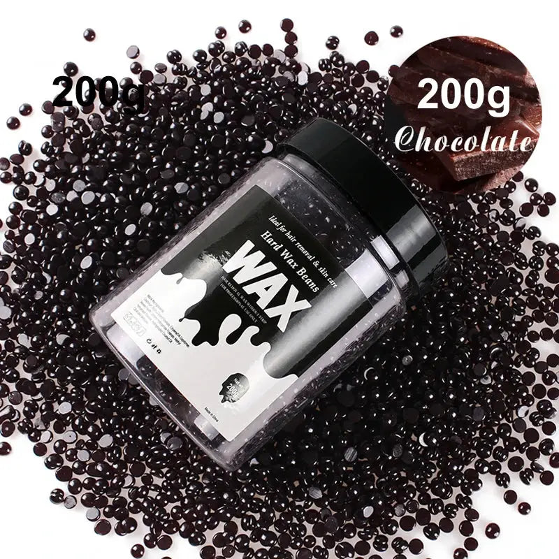 MAX hard wax beads jar, black 200g depilatory wax for painless hair removal