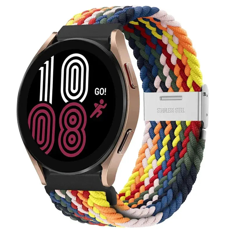 20mm 22mm Nylon Band for Samsung Galaxy Watch 6 5 4 40/44mm 5Pro Active 2 Gear S3 Braided Elastic Bracelet for Huawei GT2/3 4Pro