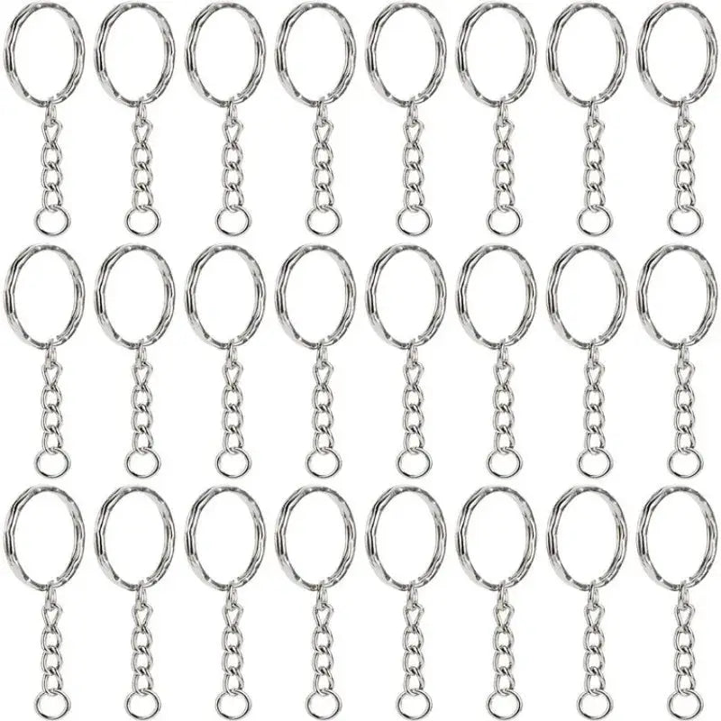 25mm Flat Metal Rings Set Of 50 Pcs Circular Keychain Rings For DIY Crafts Hanging Buckle