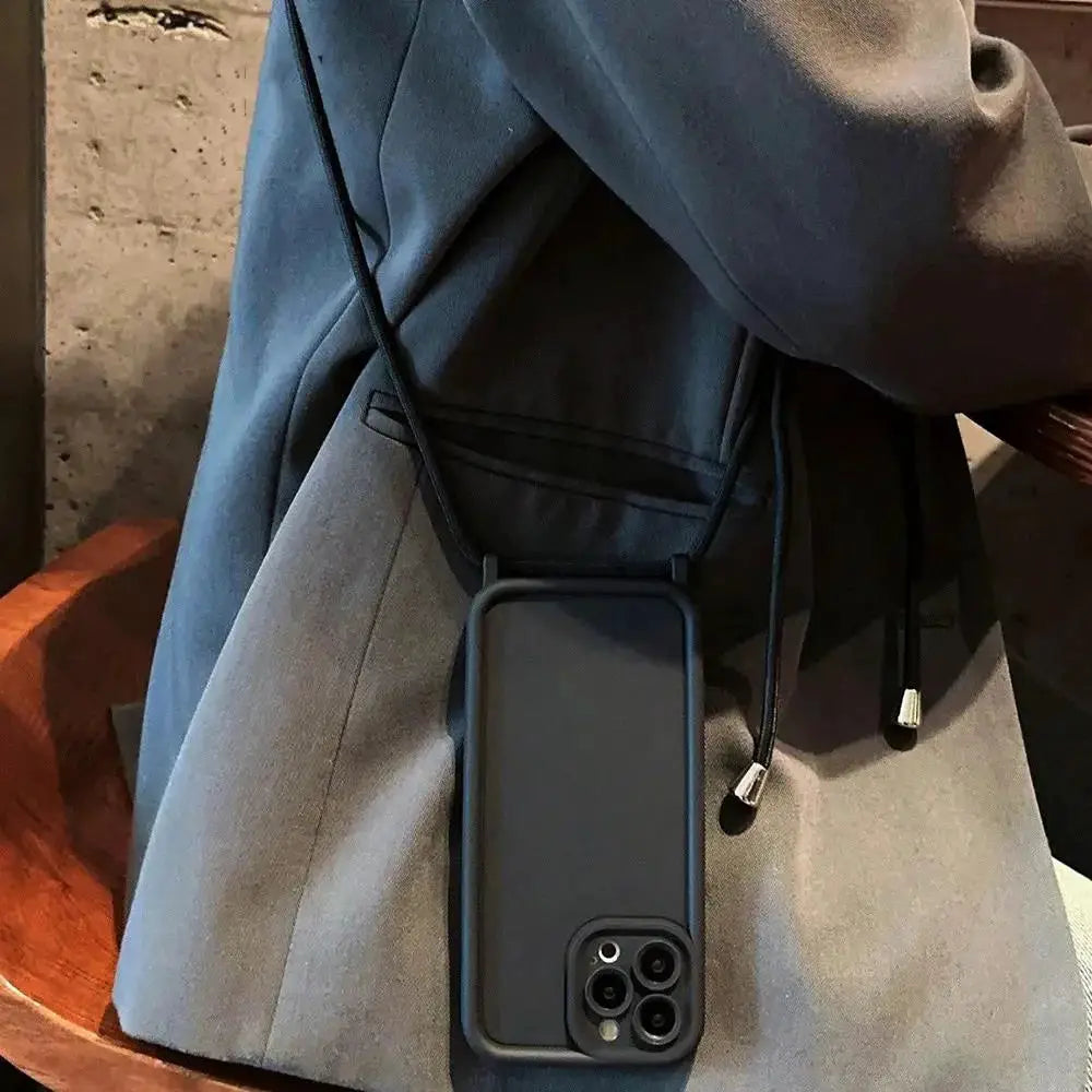 SureGuard Crossbody Phone Case for iPhone 14 Through 17 Series With Adjustable Lanyard Hands Free Carry