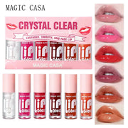 Magic Casa Six Piece Hydrating Jelly Lip Oil Set Long Lasting Moisturizing Shine