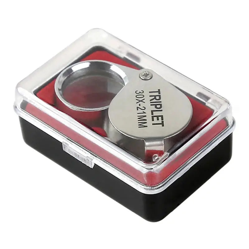 Adjustable 10x 20x 30x Magnifying Glass With 21mm Metal Foldable Lens For Jewelry Identification And Label Reading