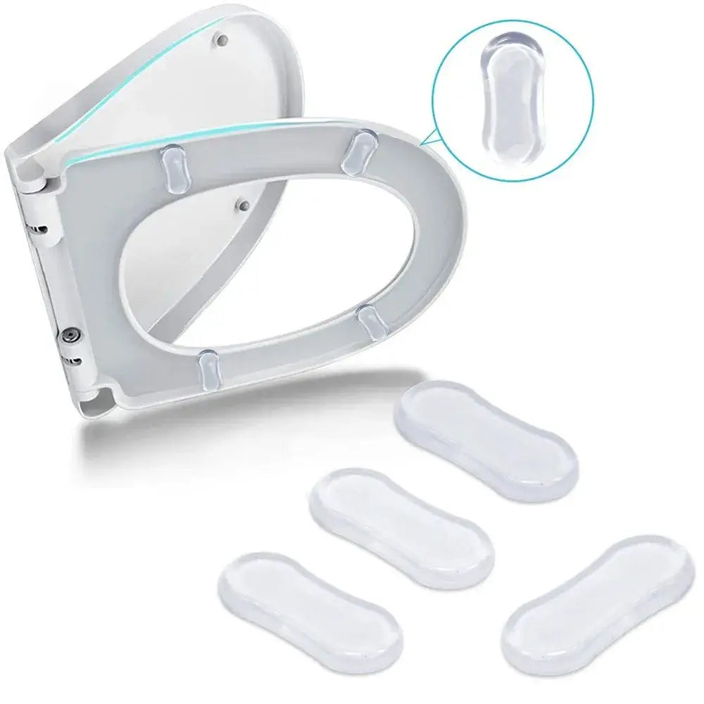 5pcs silicone toilet seat bumpers; clear adhesive pads by Simples Market