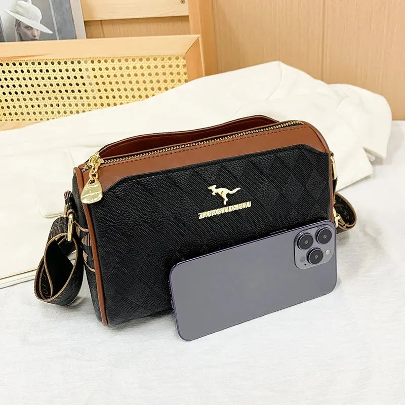 Famous Designer Womens Messenger Bag Crossbody In Luxury PU Leather With Durable Checkered Design
