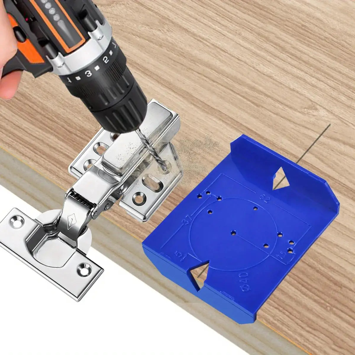 35mm And 40mm Hinge Drilling Locator For Cabinet Doors Punching Positioning Ruler Template Carpentry Installation Tool