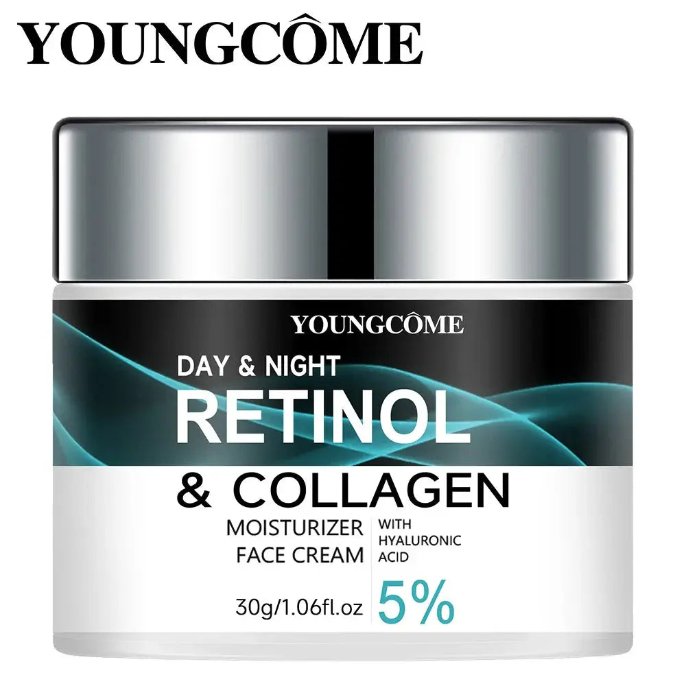 Youngcome Retinol And Collagen Face Cream For Day And Night Use Improves Skin Elasticity Radiance And Moisture