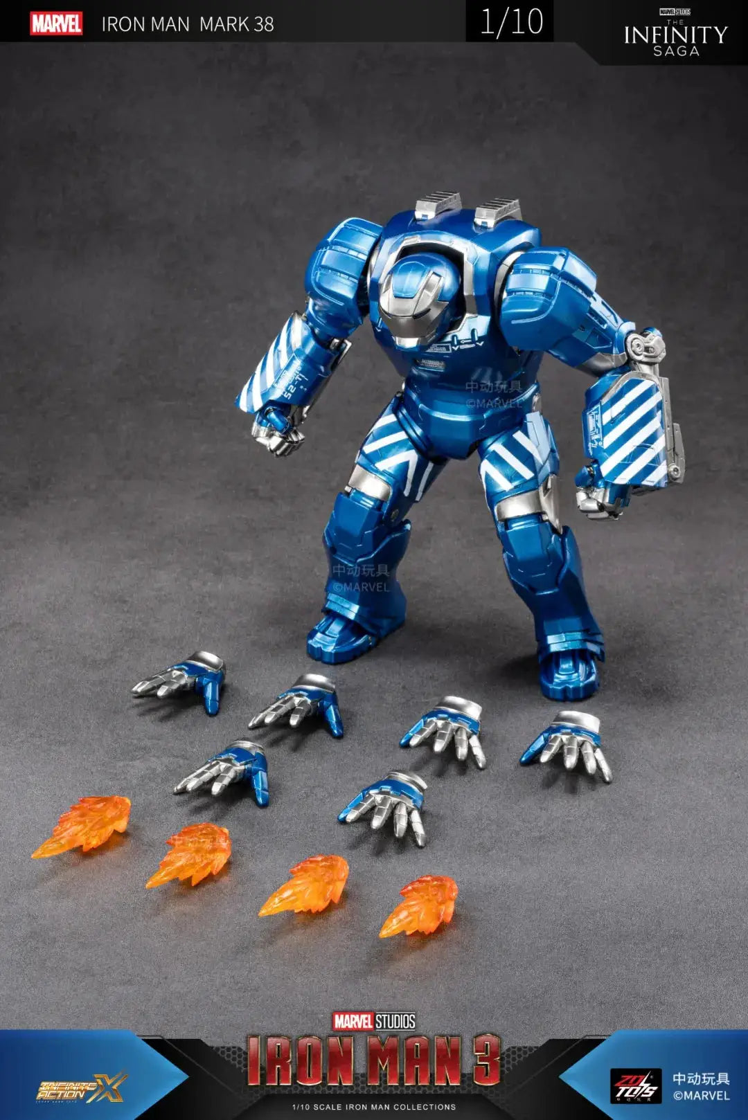 ZDTDS Iron Man Avengers MK37 Hammerhead MK12 MK38 Igor MK9 Iron Patriot War Machine Action Figure Collectible Toy