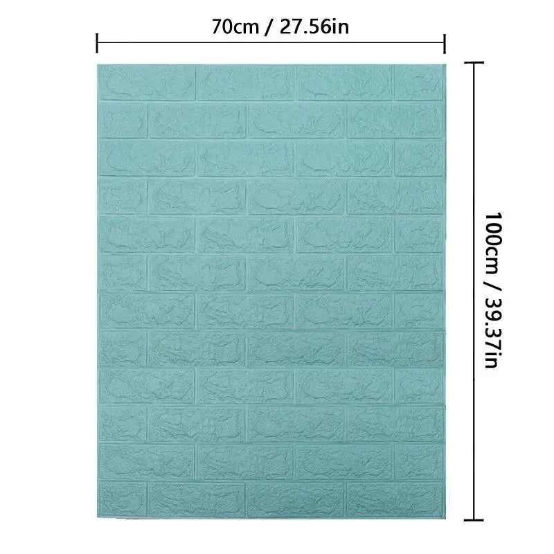 70cm Self Adhesive 3D Brick Pattern Wallpaper Waterproof Wall Sticker For DIY Home Decoration