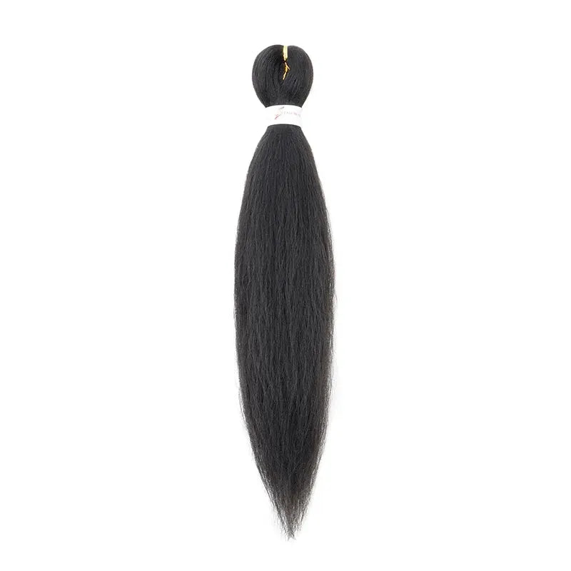 WIGSIN 20-inch synthetic pre-stretched yaki EZ box braiding hair extension, black, Simples Market