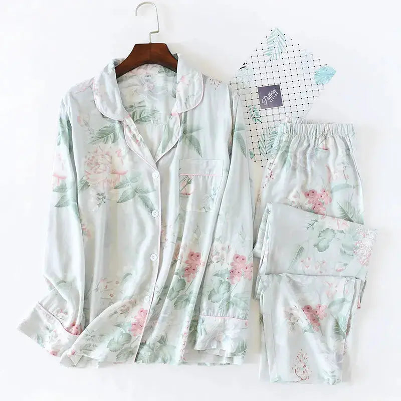 SilkyNest 100 Percent Viscose Pajama Set For Women Long Sleeve Trousers Plus Size 3XL Breathable Spring And Summer Nightwear