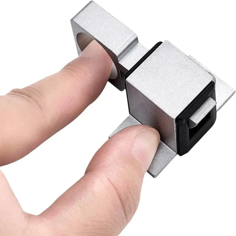 Automatic aluminum alloy spring latch; self-closing barrel bolt for doors and windows, silver finish.