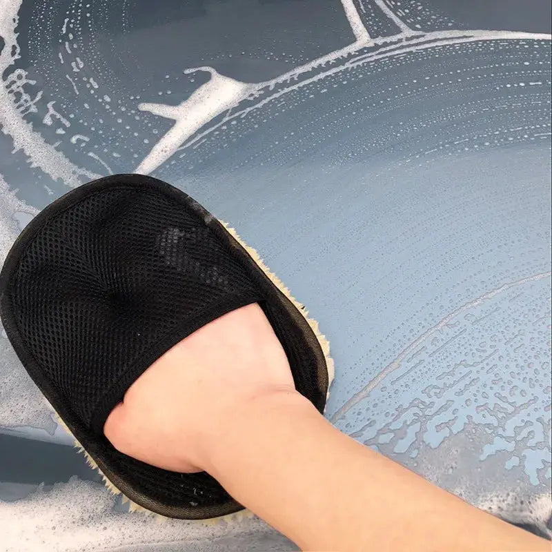 ApexDetail Microfiber Wool Auto Car Washing Glove Scratch Free Plush Cleaning For Cars And Motorcycles