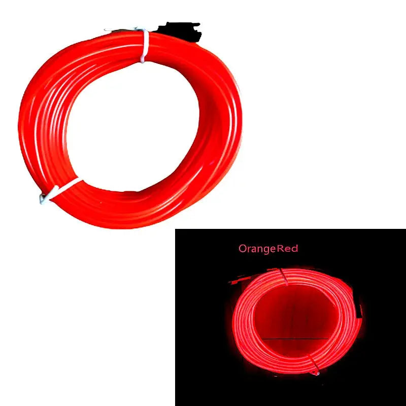 5m Car Interior LED Strip Lights USB Powered 5V Flexible Ambient Lamp For DIY Auto Decoration